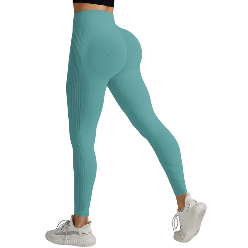 Seamless High Waist Breathable Argentine Green Leggings